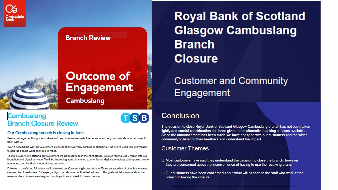 CCC survey finds that bank closures have been “intensely damaging” for Cambuslang