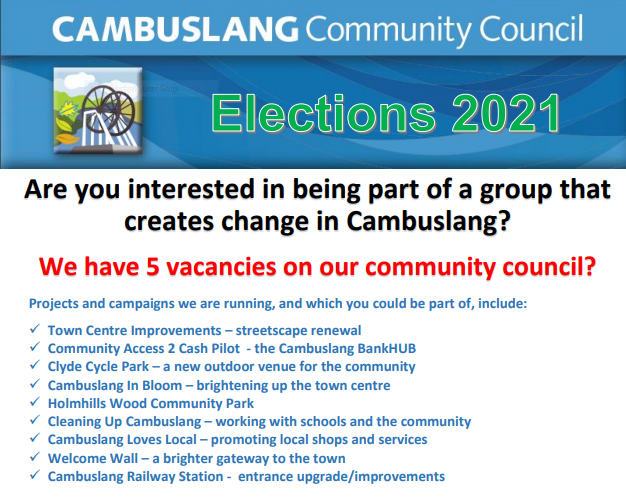 We are looking for new members – 5 vacancies on the Community Council