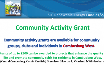 New Cambuslang community microgrant scheme is open for 2021/22