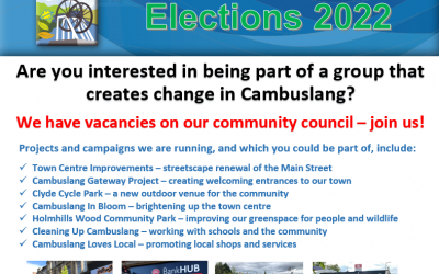 Are you interested in joining Cambuslang Community Council? Make a difference to our town!